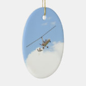 Autogiro im Flug Keramikornament (Rechts)