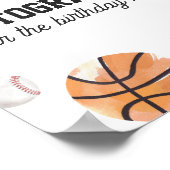 Autografik des modernen Kindergeburtstags Poster (Ecke)