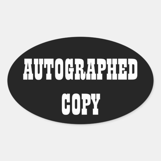 Autografische Kopie - Oval Stickers (#10) (Vorderseite)