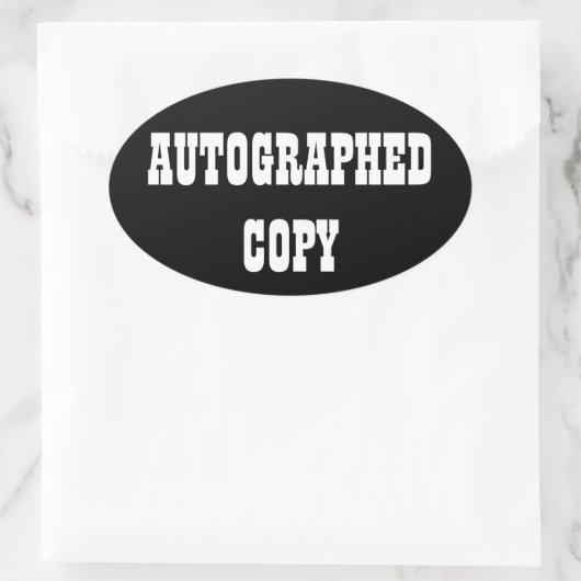 Autografische Kopie - Oval Stickers (#10) (Tasche)