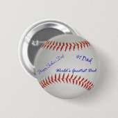 Autografischer Baseball Button (Vorne & Hinten)