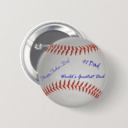 Autografischer Baseball Button (Vorne & Hinten)