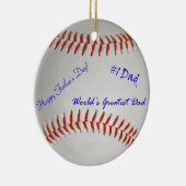 Autografischer Baseball Keramikornament (Rechts)