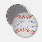 Autografischer Baseball Magnet (Vorderseite/Rückseite)