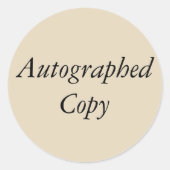 Autografischer Kopieraufkleber Runder Aufkleber (Vorderseite)