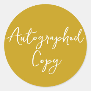 Autografisches Copy Gold Script Sticker