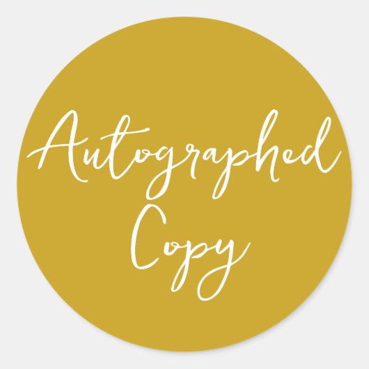 Autografisches Copy Gold Script Sticker (Vorderseite)