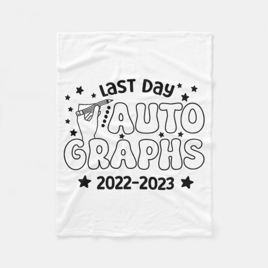 Autogramm 2023 Letzter Schultag 20 Fleecedecke (Vorderseite)