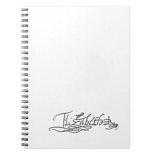 Autogramm der Königin Elizabeth I von England Notizblock (Vorderseite)