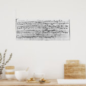 Autogramm des Partita 'Sei gegruesset Poster (Küche)