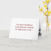 Autogramm Geburtstagskarte Karte (Gelbe Blume)