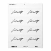 Autogramm-Signatur des Mormon-Propheten Joseph-Smi (Vorne)