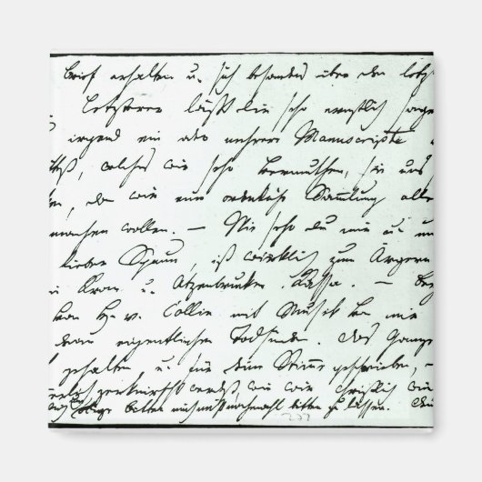 Autogrammbrief von Franz Schubert Magnet (Vorne)