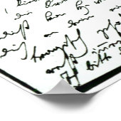 Autogrammbrief von Franz Schubert Poster (Ecke)