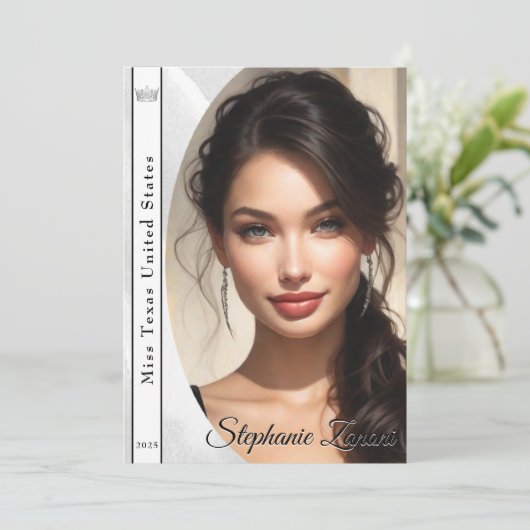 Autogrammkarte für den Papierkorb mit Marbella-Eis Einladung (Stehend Vorderseite)