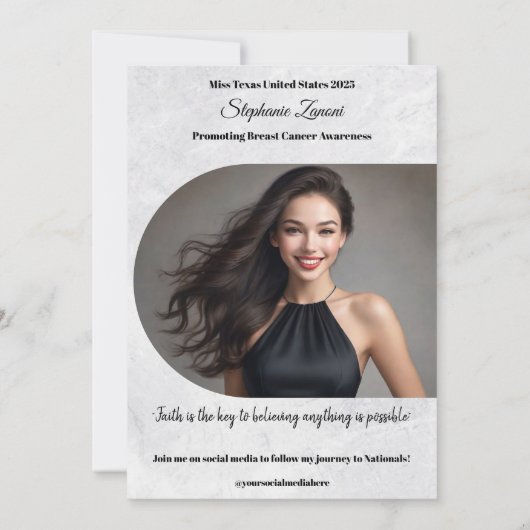 Autogrammkarte für den Papierkorb mit Marbella-Eis Einladung (Rückseite)