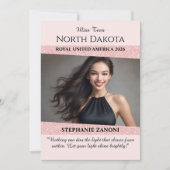 Autogrammkarte für Seiten | Rose Glitzer Glitz (Vorderseite)