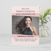 Autogrammkarte für Seiten | Rose Glitzer Glitz (Stehend Vorderseite)