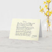 Autogrammmanuskript der Voyelles (Rimbaud) Karte (Gelbe Blume)