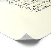 Autogrammmanuskript der Voyelles (Rimbaud) Poster (Ecke)