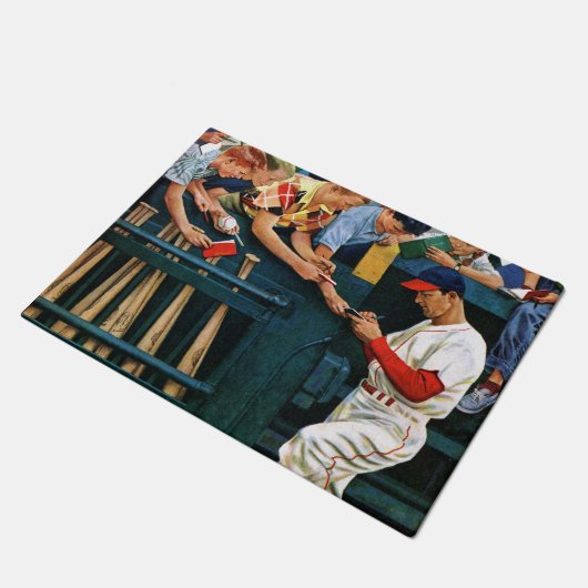 Autogrammsitzung Fußmatte (Schrägansicht)