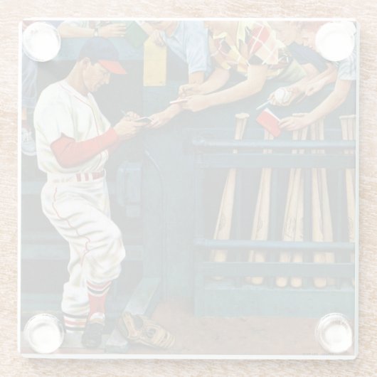 Autogrammsitzung Glasuntersetzer (Rückseite)