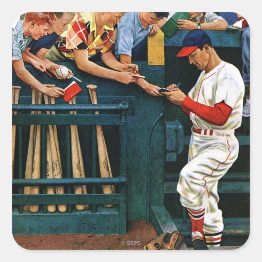 Autogrammsitzung Quadratischer Aufkleber (Vorderseite)