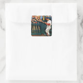 Autogrammstunde Quadratischer Aufkleber (Tasche)