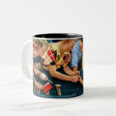 Autogrammstunde Zweifarbige Tasse (Vorderseite Links)