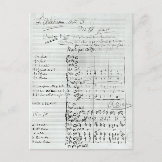 Autogrammzahl nach Akt III Postkarte (Vorderseite)