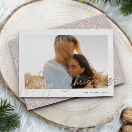 Autograph | Frohe Weihnachten Horizontal Foto Folien Feiertagskarte