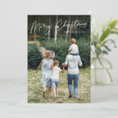 Autograph | Frohe Weihnachten Vertikales Foto (Stehend Vorderseite)