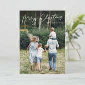 Autograph | Frohe Weihnachten Vertikales Foto (Stehend Vorderseite)