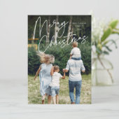 Autograph | Frohe Weihnachten Vertikales Foto (Stehend Vorderseite)