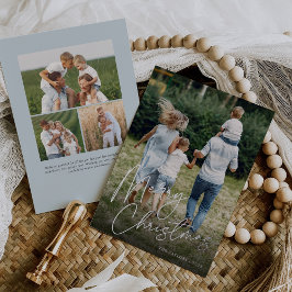 Autograph | Frohe Weihnachten Vertikales Foto Folien Feiertagskarte