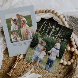 Autograph | Frohe Weihnachten Vertikales Foto Folien Feiertagskarte