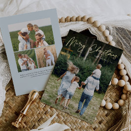 Autograph | Frohe Weihnachten Vertikales Foto Folien Feiertagskarte