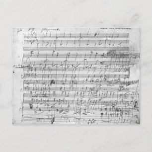 Autograph-Punktbogen für den Bagatelle opus Postkarte