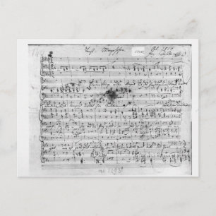 Autograph-Punktzahl für den beleuchteten 'Trost' Postkarte