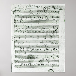 Autograph-Punktzahl für die beleuchteten "Hektors  Poster