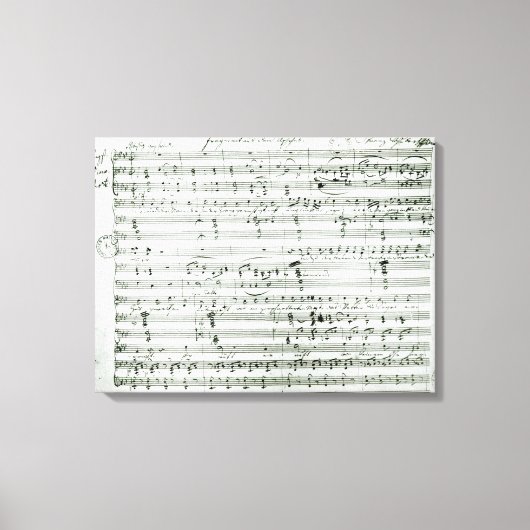 Autograph score of'Fragment aus dem Leinwanddruck (Vorderseite)