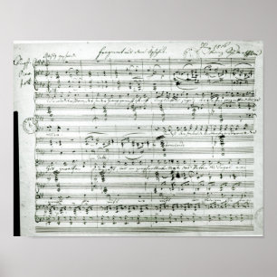 Autograph score of'Fragment aus dem Poster