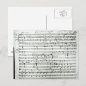 Autograph score of'Fragment aus dem Postkarte (Vorne/Hinten)