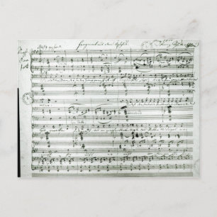 Autograph score of'Fragment aus dem Postkarte
