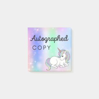 Autographed Copy Post It Notes for Fantasy Authors Post-it Klebezettel