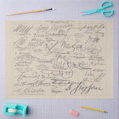 Autographien der Berühmten Menschen II Skript Seidenpapier (Basteln)