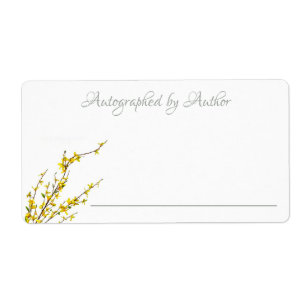 Autographiert durch Autor Buchzeichen Gelbe Blum