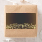 Autographiert von Autor Gold auf braun (Insitu)