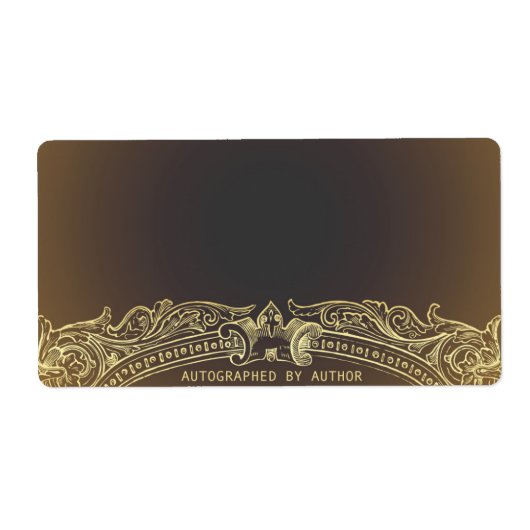 Autographiert von Autor Gold auf braun (Vorne)