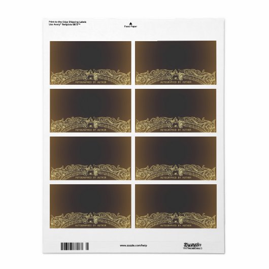 Autographiert von Autor Gold auf braun (Vorne)